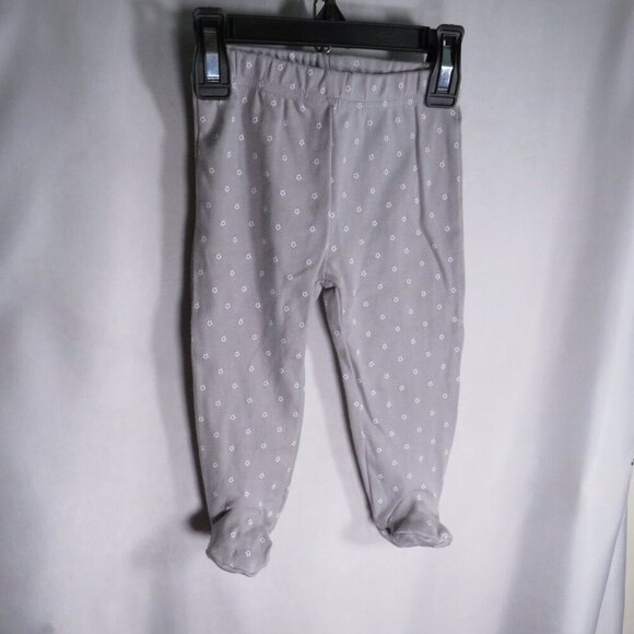 Baby Gray Stars Hat - Cap, Footed Pants & Bodysuit Long sleeve 3pc NEW cotton - Picture 4 of 13